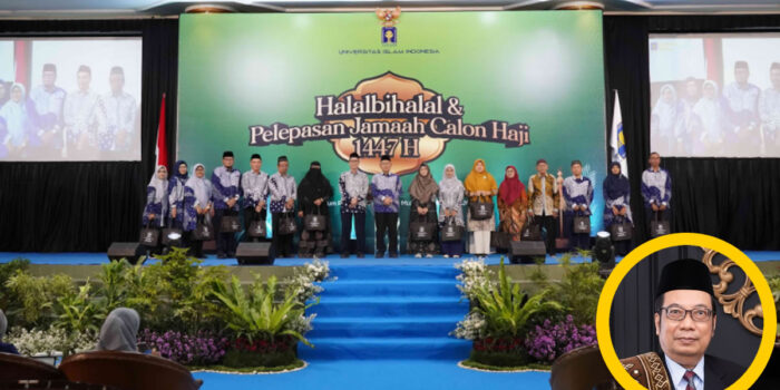 Halal Bihalal Keluarga Besar UII. inset: Widodo Brontowiyono (foto: UII)